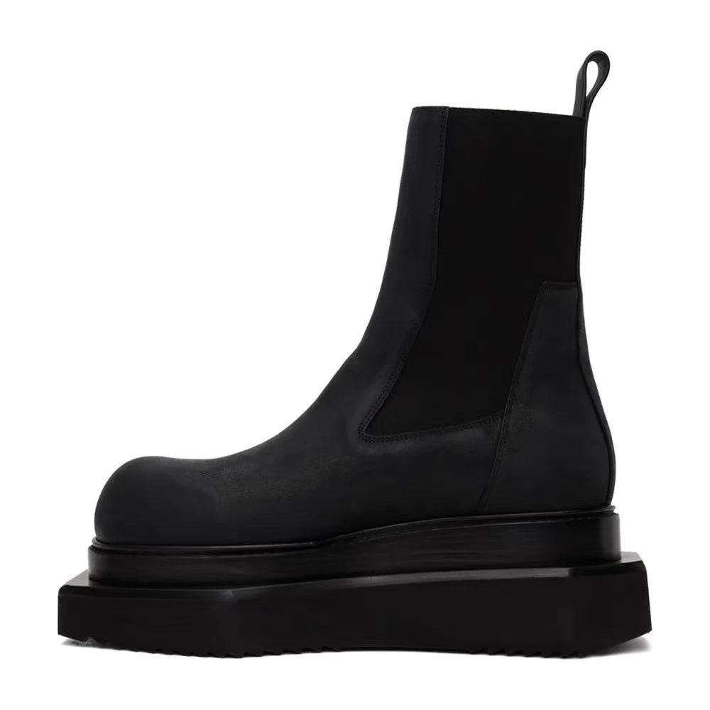 

NIGO Men's Cowhide Thick Bottom Chelsea Boots Fall New High Street Heightening Modern Comfortable Casual Shoes #NGSH1622