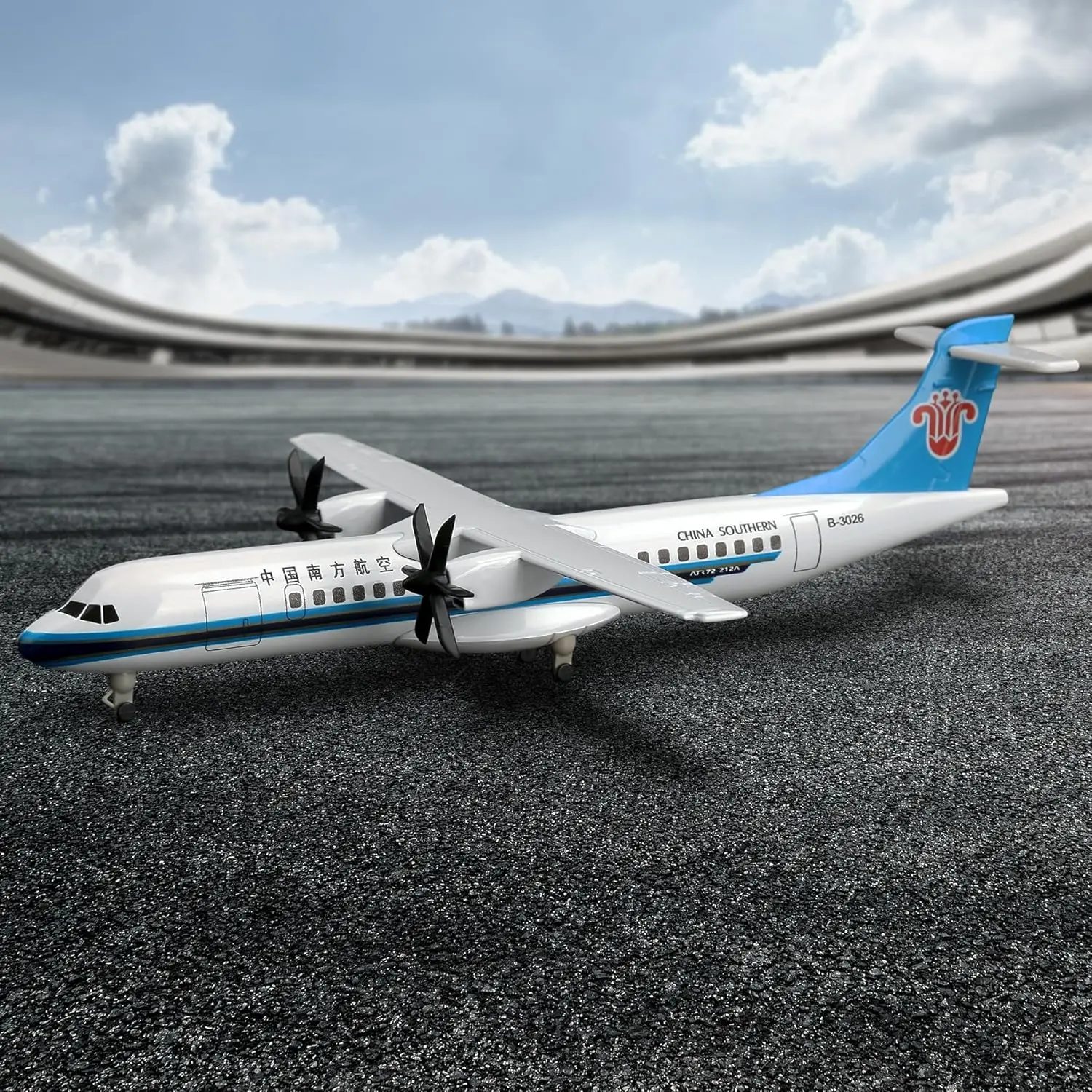 1/300 China Southern Airlines ATR Diecast Metal Airplane Model with Stand for Aviation Enthusiasts Gift Collection and Display