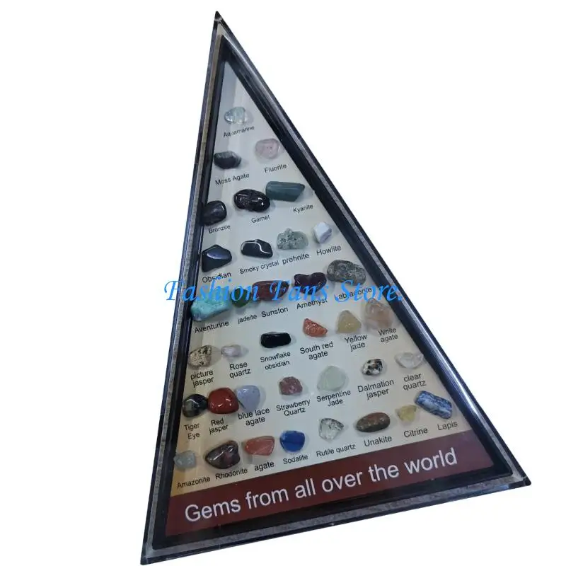 Natural Crystal Stones 36 Compact Display Case for Geology Enthusiasts