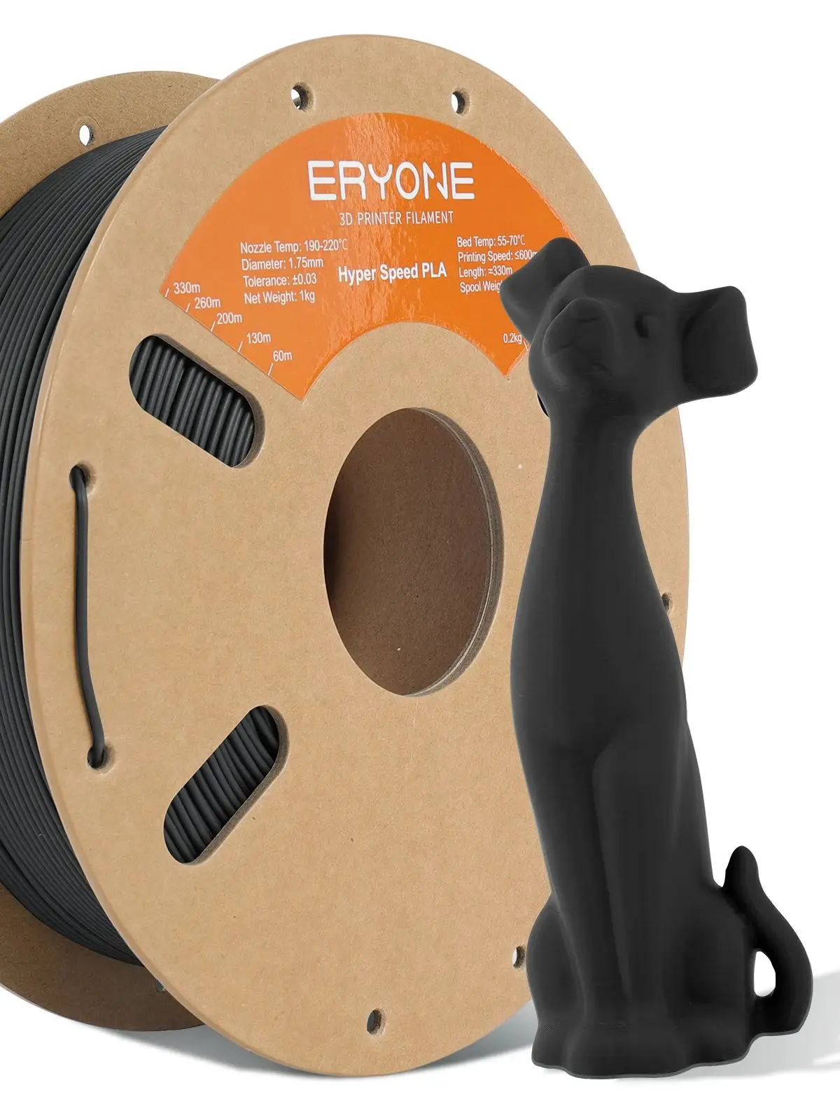 ERYONE Hoge snelheid PLA-filament 1,75 mm +/-0,03 mm, 3D-printfilament, 1 kg (2,2 LBS) / spoel, - afbeelding 2