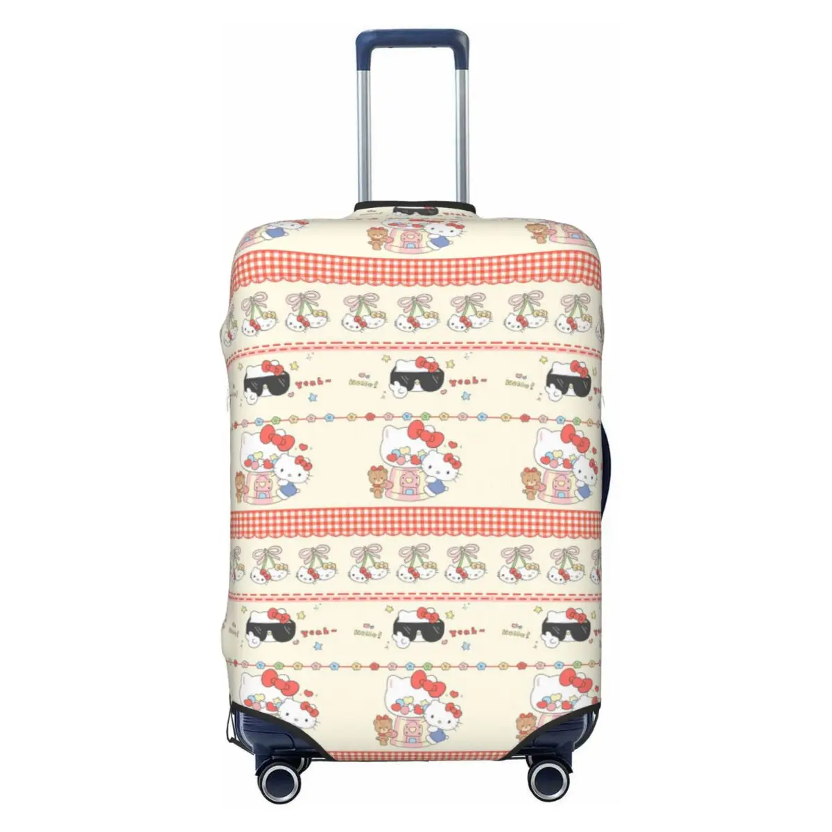 

Эластичный чехол для чемодана с мультяшным котом, защитный чехол для багажа в стиле аниме, подходит для чемоданов 18-32 дюйма