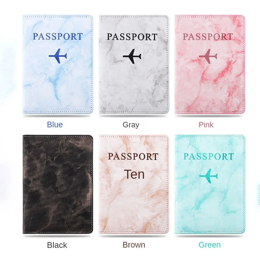 حقيبة التخزين اسم معرف عنوان حامل التذاكر بولي Leather الجلود إكسسوارات السفر بطاقة بولي Case حامل جواز السفر غطاء حماية جواز السفر #3