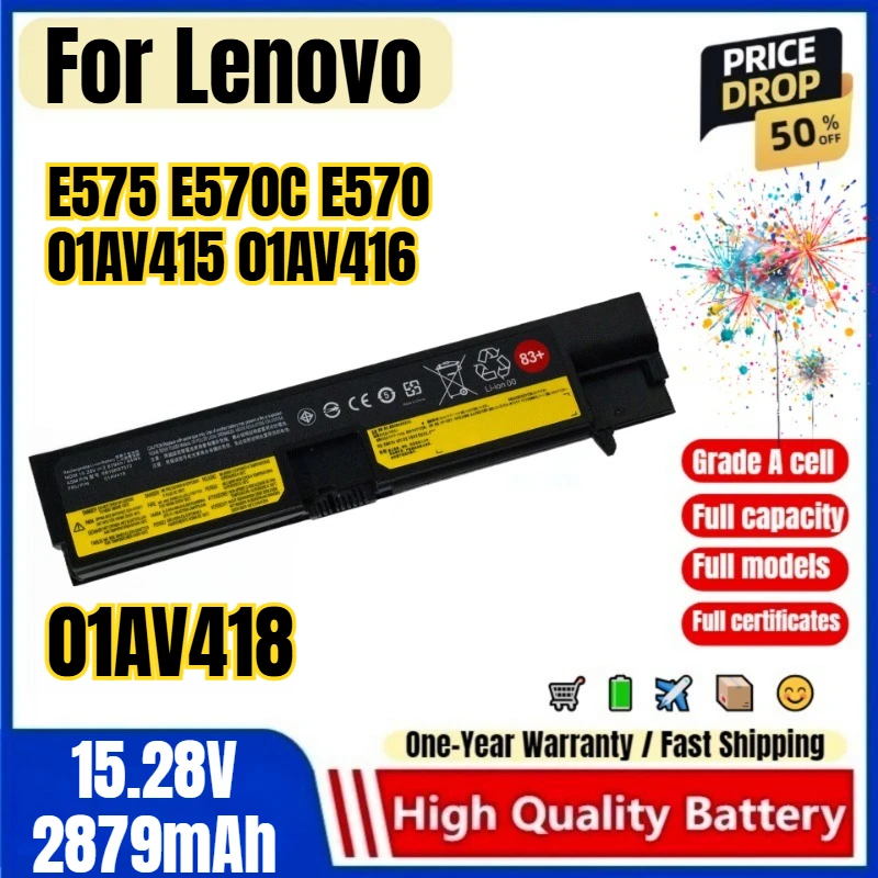 01AV418 for Lenovo E575 E570C E570 01AV415 01AV416 Laptop Battery 0 Cycle High Quality High Capacity Battery Replacement Bateria