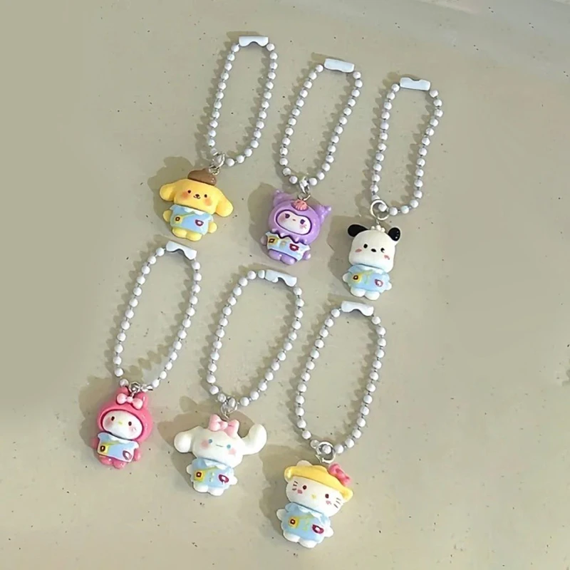 Cartoon Sanrio Pendant Keychain Anime Hello Kitty Kuromi Cute Key Holder Backpack Pendant Decoration For Girls Birthday Gifts