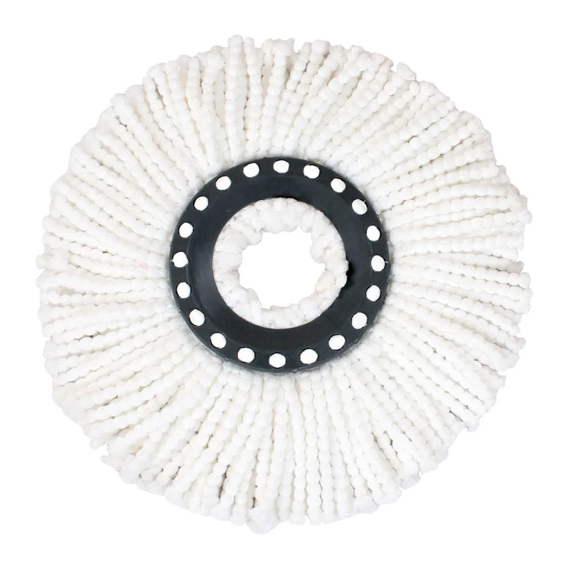 Rotating Round 16mm Mopping Head Microfiber Rag Mop Cloth Replacement Clean Tool