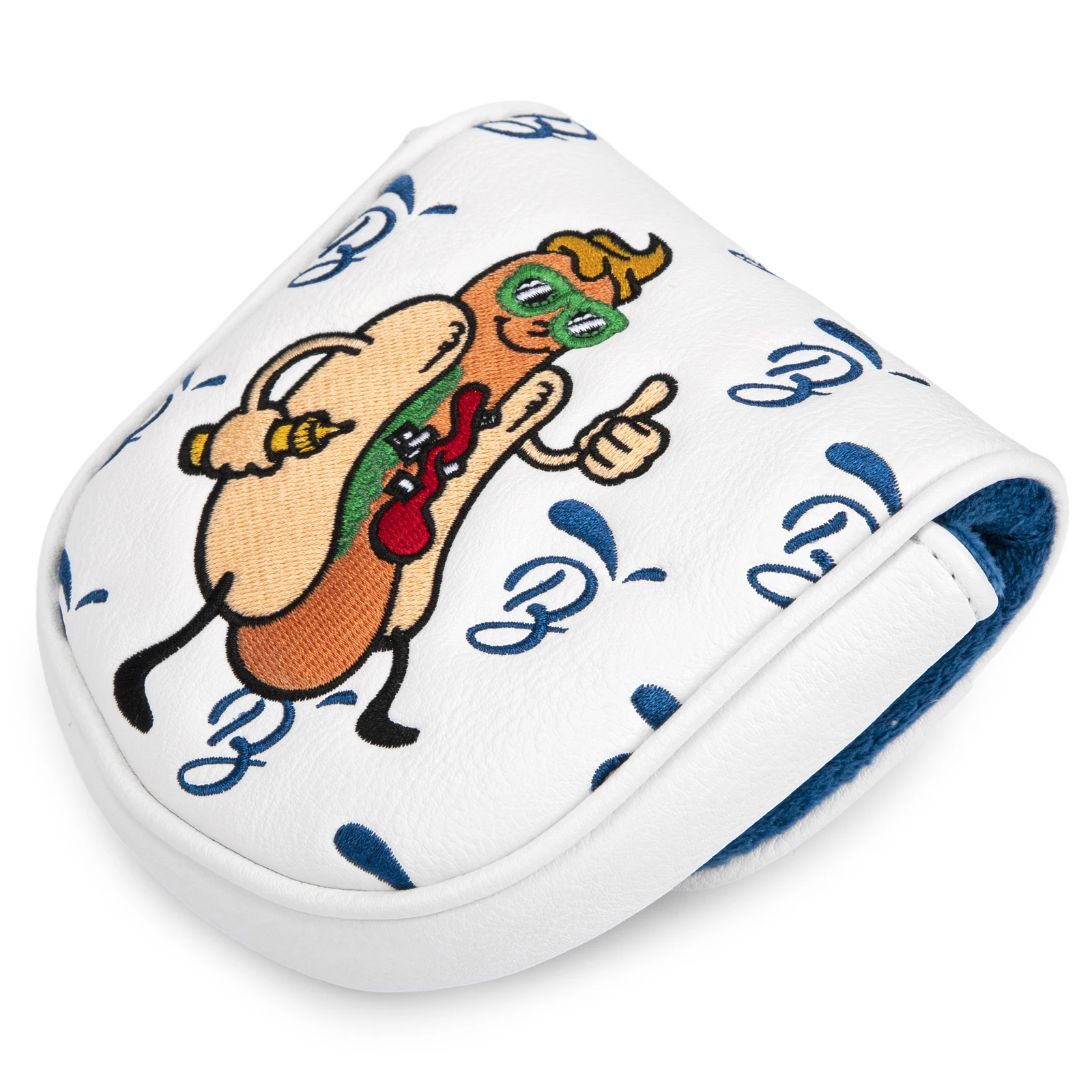 골프 퍼터 커버 말렛 퍼터 퍼터 헤드 커버 자석 클로저가 있는 핫도그 골프 클럽 커버 가죽 DF3Mallet 퍼터 커버