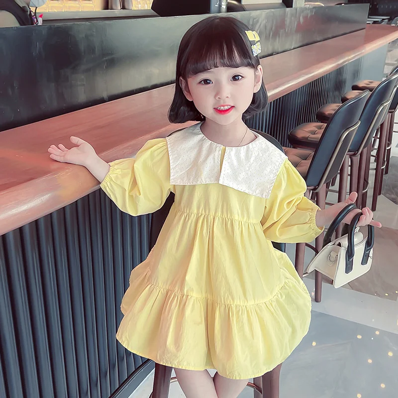 

Girl Dress Party Evening Gown Cotton Skirts 2022 Solid Spring Summer Flower Girl Dress Vestido Robe Fille Home Kids Baby Childre