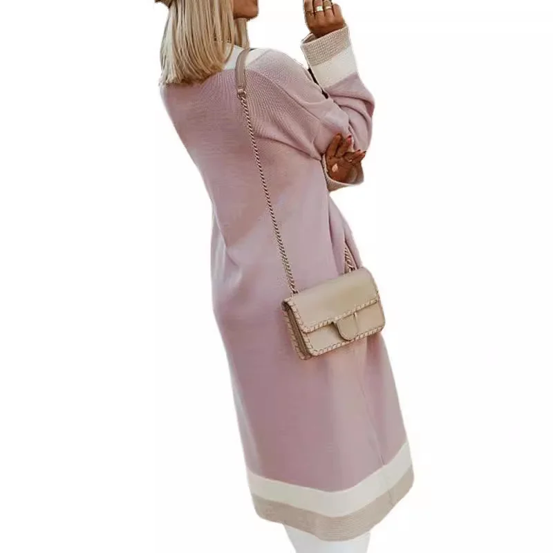 

Mid-Long Cardigans Y2K Womens Fall Vintage Hooded Chunky Tweed Double-Pocket Everyday Curved Raglan Off-Shoulder Fuzzy Burnout