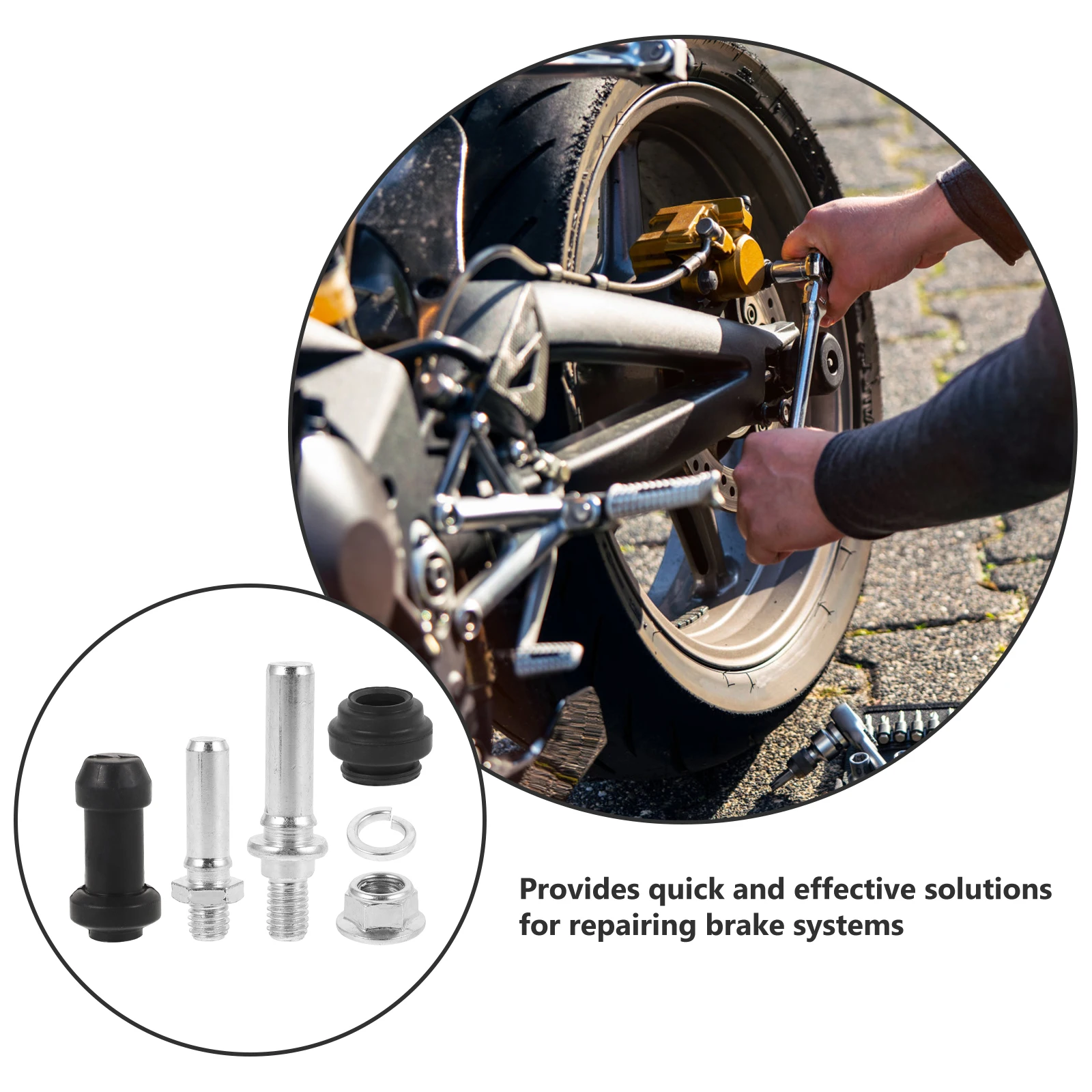 

Brake Hydraulic Pump Accessories Disc Caliper Parts Kit Motorcycle Hardware Repair Durable Materials Versatile Fit Multiple
