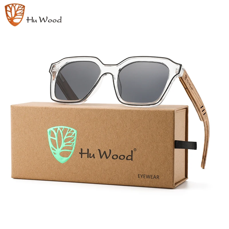 HU WOOD Sunglasses Women Designer Fashion Polarized Sun Glasses Men Luxury Brand Blue Lens Uv400 Sunglass GR8061