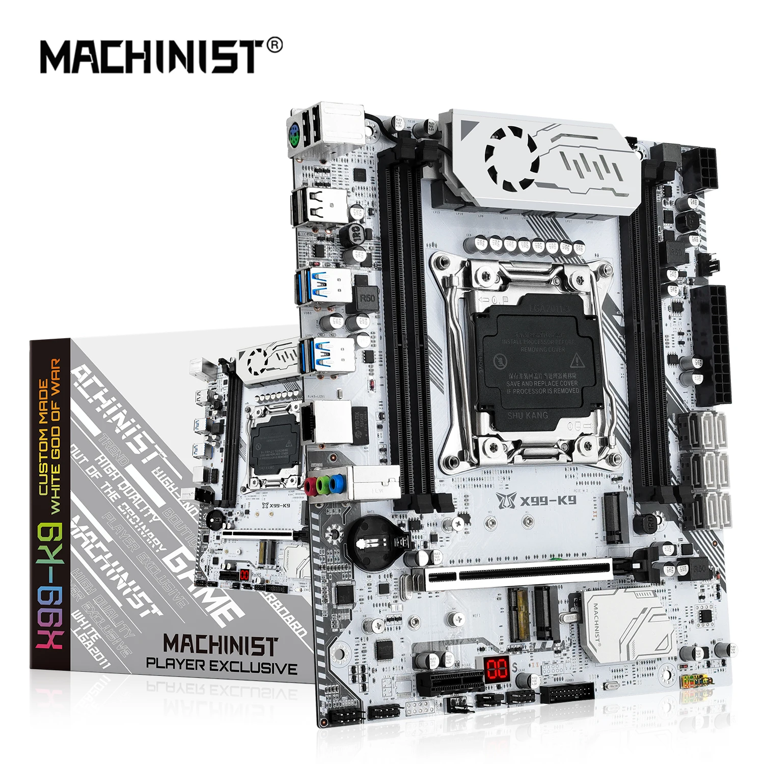 Imagem -03 - Combo de Placa-mãe Lga 20113 e5 2640 Kit de Cpu v4 Suporte Xeon Memória Ram Ddr4 Nvme M.2 Wifi Usb 3.0 Quatro Canais Machinist-k9 X99