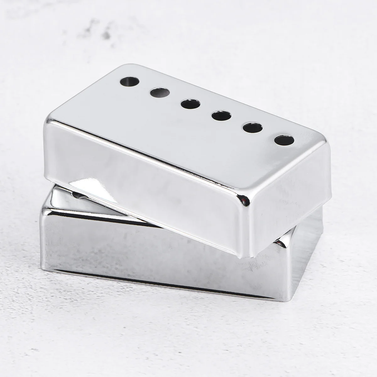 

2Pcs Gold Tone 6 Hole Double Coil Pickup Covers Metal Chrome Plated for Style Electric Guitar Humbucker Replacement Parts