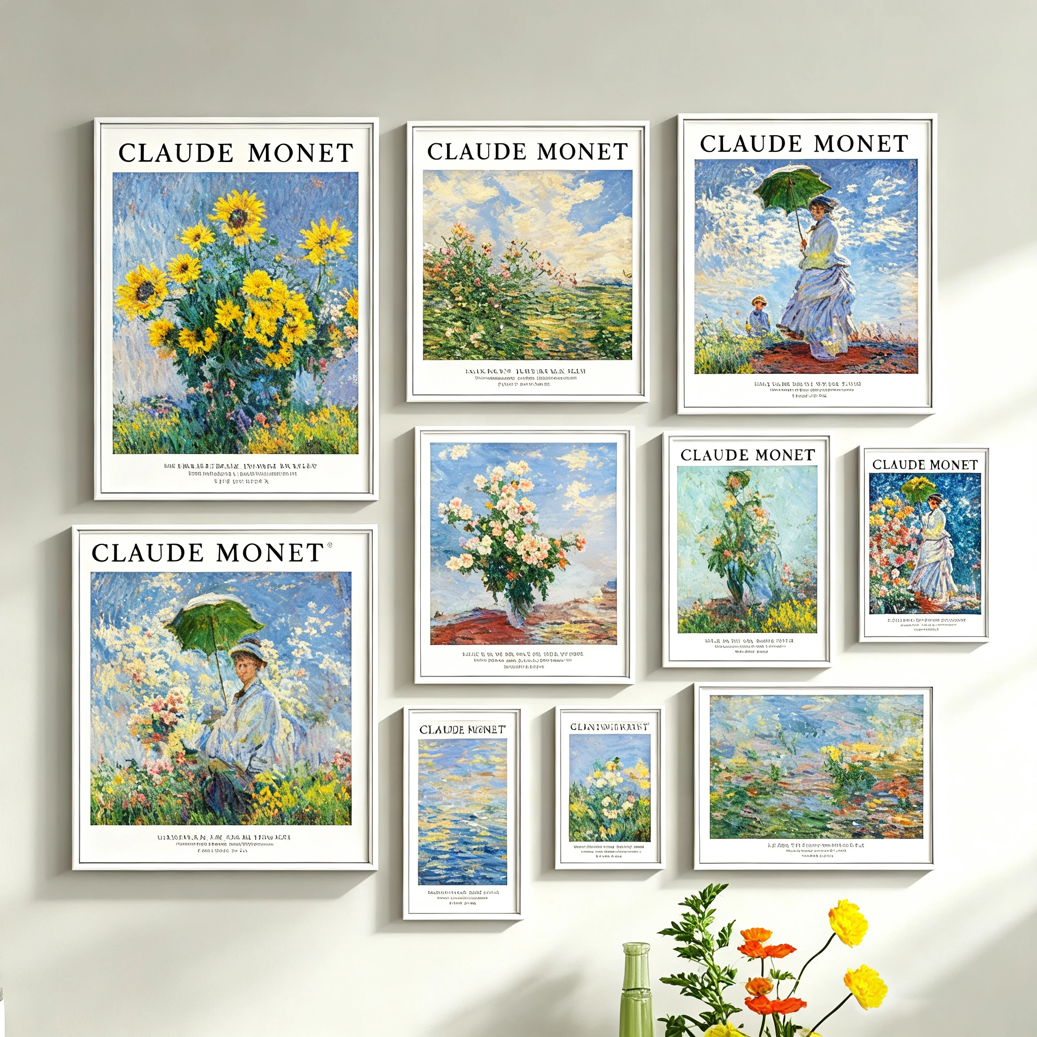 Claude Monet Water Lilies Canvas Painting Impressionist Famous Oil Artwork Vintage Landscape Art Print Living Room Wall Decor