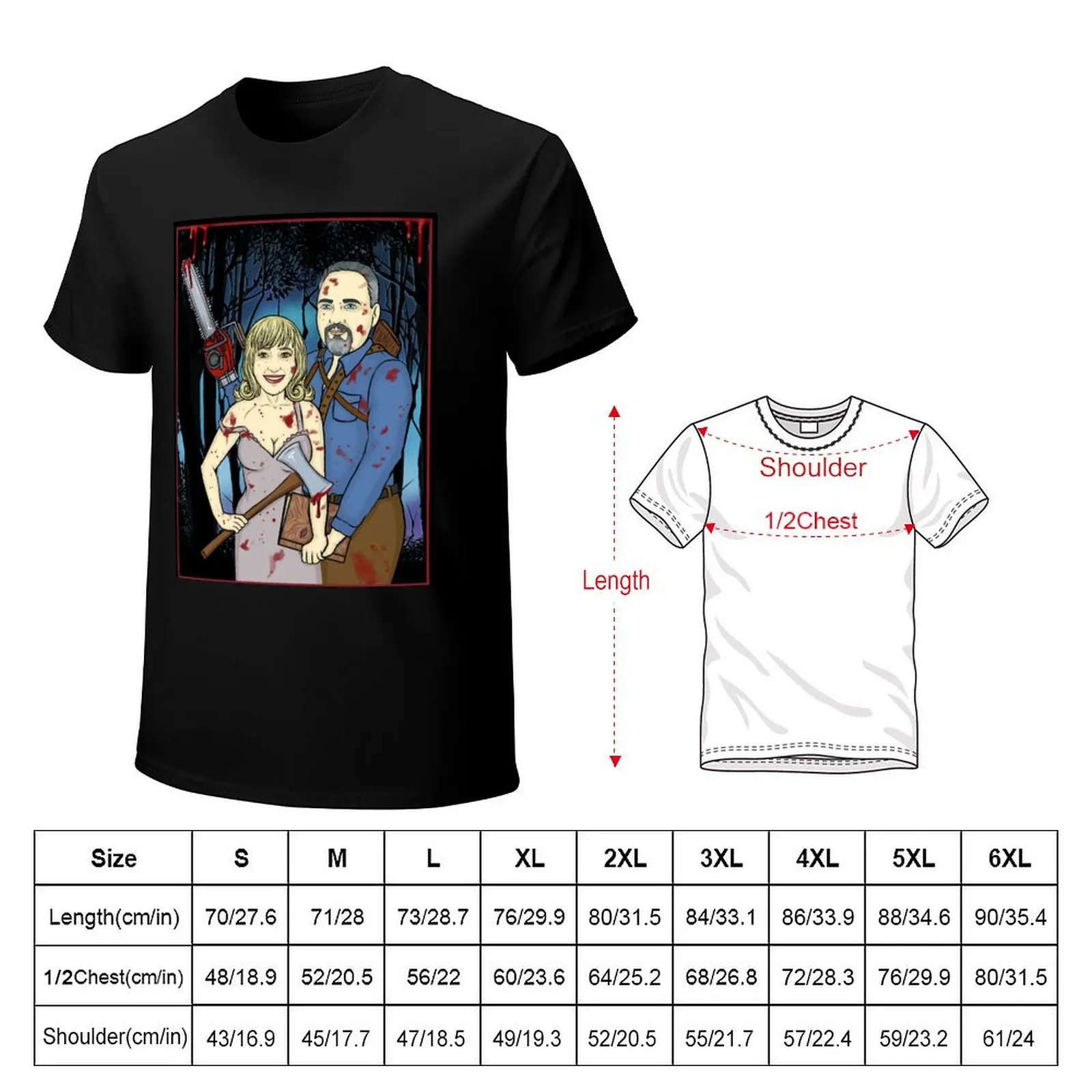 Horror Commission for Stacey H T-Shirt anime tshirt anime stuff big and tall t shirts for men