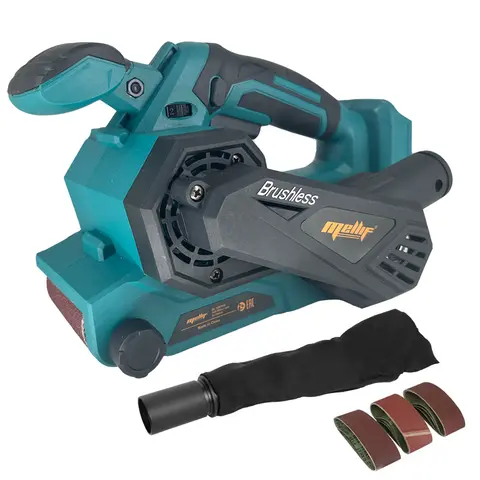 MAKITA 18V 배터리용 Mellif 무선 벨트 샌더(공구 전용) 브러시리스 파워 샌더 전기 샌더 기계, 먼지 봉투 포함