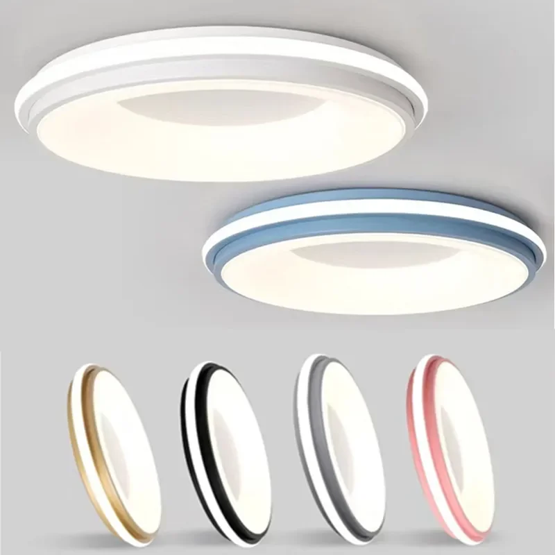 Nordic LED Ceiling Light Macaron Originality Circular Color Modern Ceiling Lamp Balcony Bedroom Study Room Aisles Home Lighting