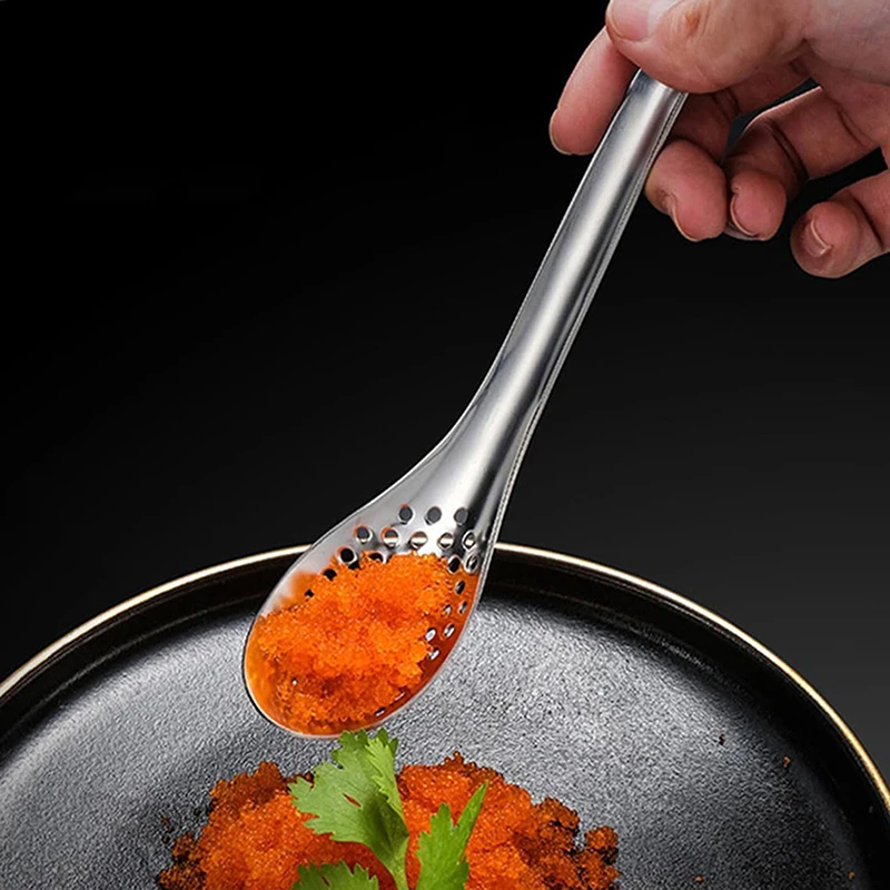 Colador de acero inoxidable 304, cuchara Molecular para Caviar de cocina, utensilios de cocina útiles, colador de Caviar de yema de huevo