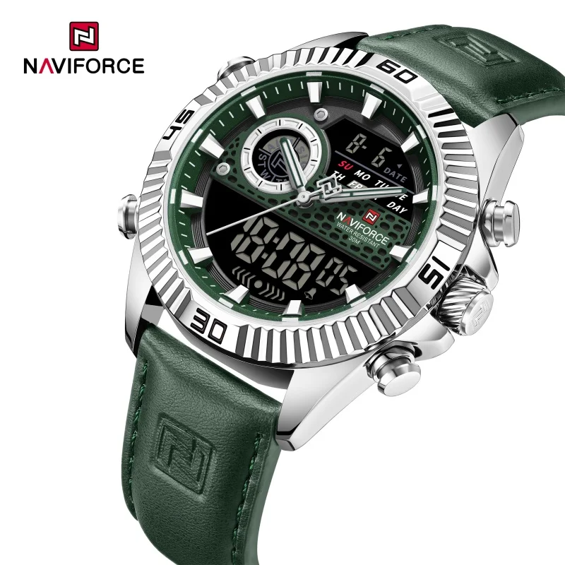 NAVIFORCE Luxury Men Quartz Watch Waterproof Luminous Chronograph Alarm Date Sports Casual Daily Wristwatch With Gifts box