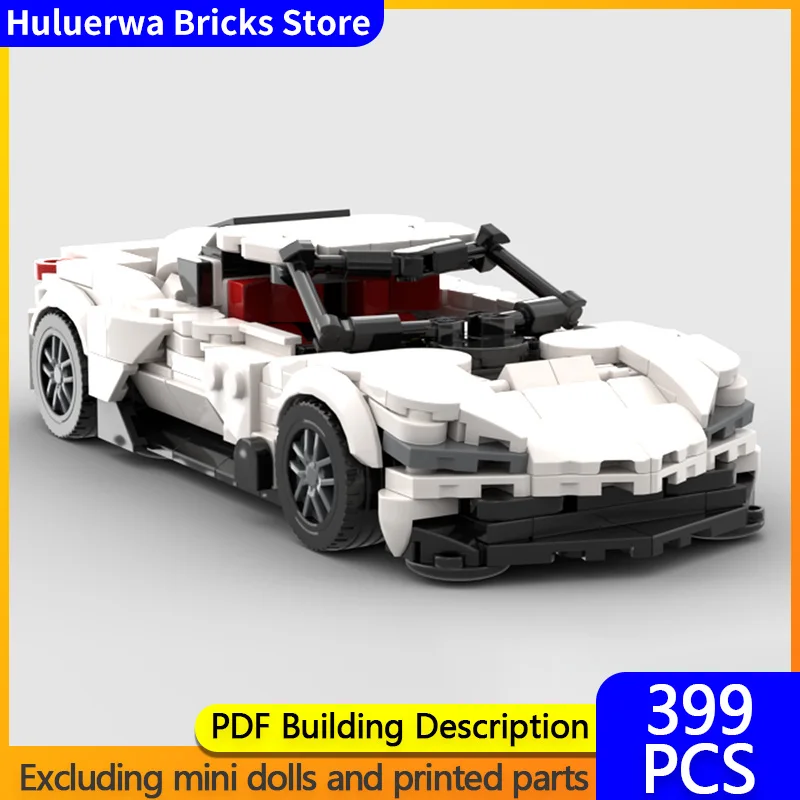 

Модель скоростного гоночного автомобиля MOC, строительные кирпичи Corvette Cx Hypercar, модульная технология, детские праздничные подарки, сборка игрушек, костюм