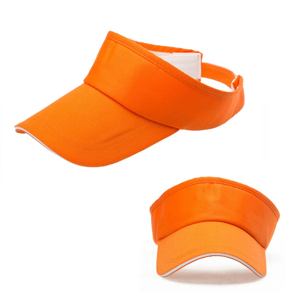 

Outdoor Sports Sun Hat Uv Protection Adjustable Lightweight for Men Women Orange Visors Cap