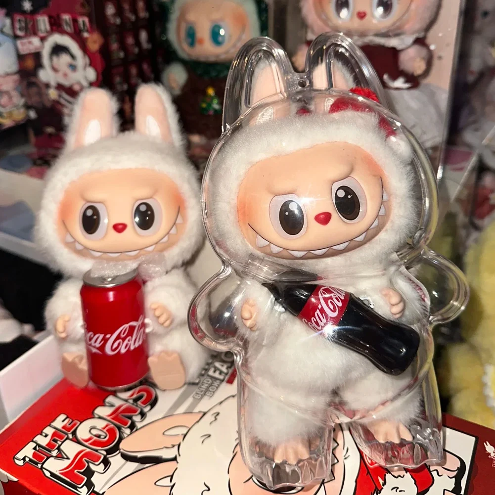 غطاء حماية شفاف لعبة الوحش Labubu صندوق تخزين دمية الفينيل البلاستيكي علبة غبار لملحقات دمى Labubu #6