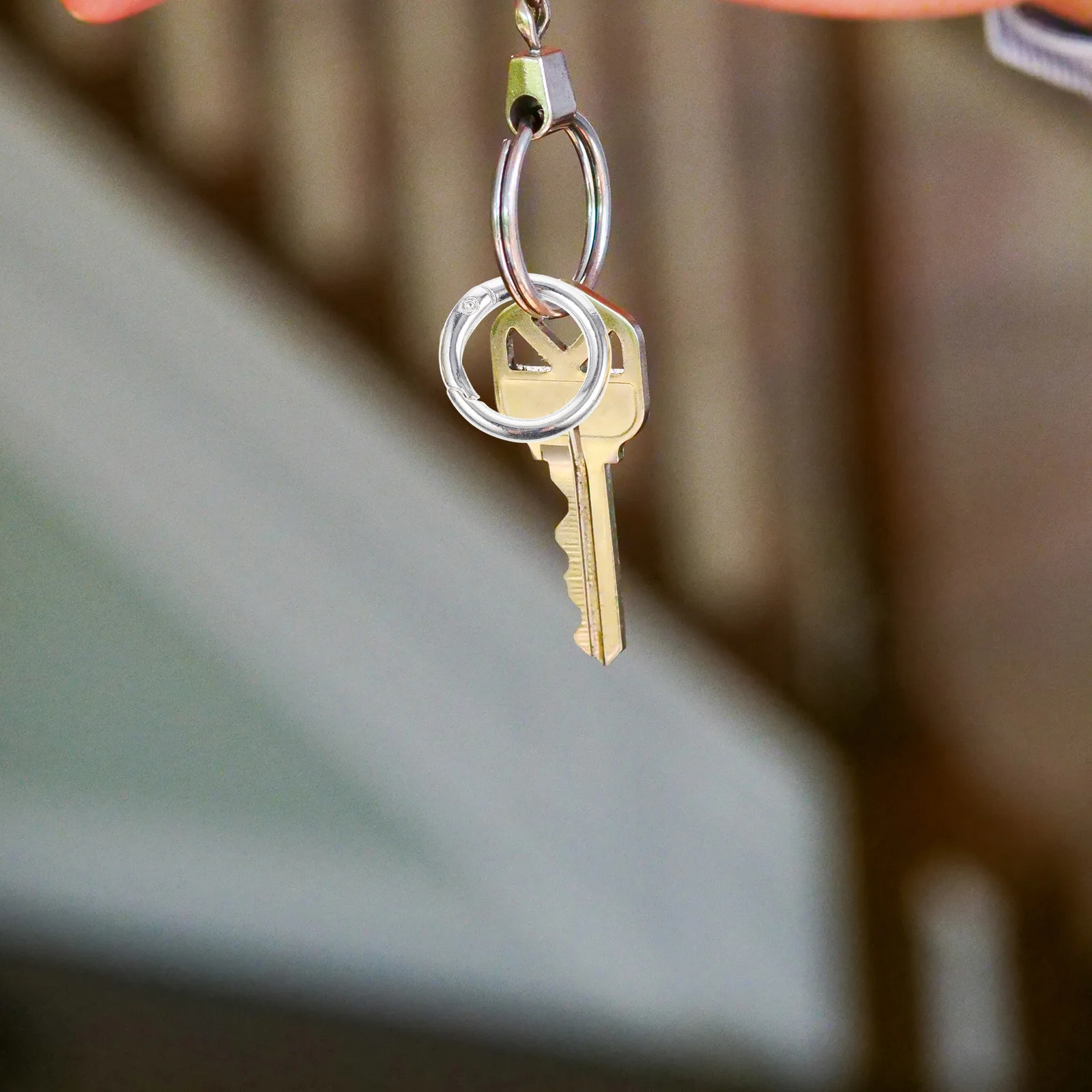 

15pcs Spring Buckle Key Chain Round Carabiner Keyring Open Jump Rings Detachable Alloy Hook Snap Sturdy Material Long Lasting
