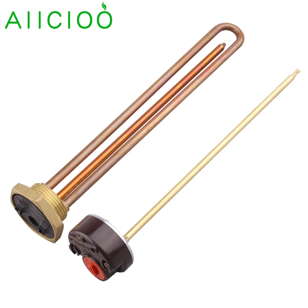 220v elektryczny podgrzewacz wody termostat regulowany przełącznik temperatury DN32 1 1/4 ''zatapialny element grzejny 1200w 1500w 2kw 3kw