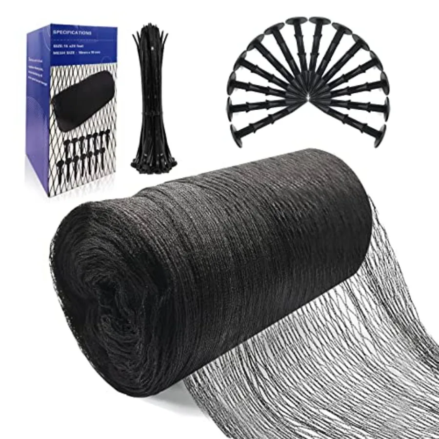 

15 x 20 Ft Pond Netting Cover for Koi Ponds and Pool Leaf Protection Prevents Leaves Birds and Cats from Damaging Fish Includes