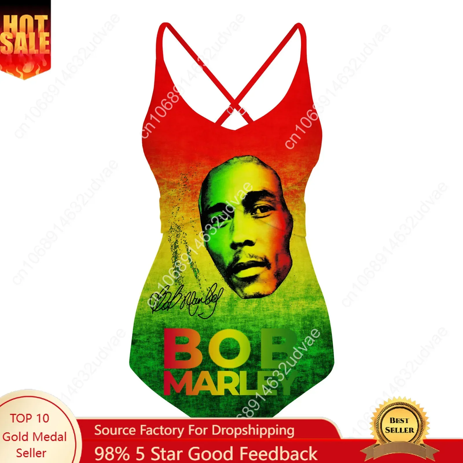 Bob Marley Swimsuit Womens Sling Swimsuits Personalized Sexy Swimwear Pool Party Beach Bikini Summer Customize Bathing Suits