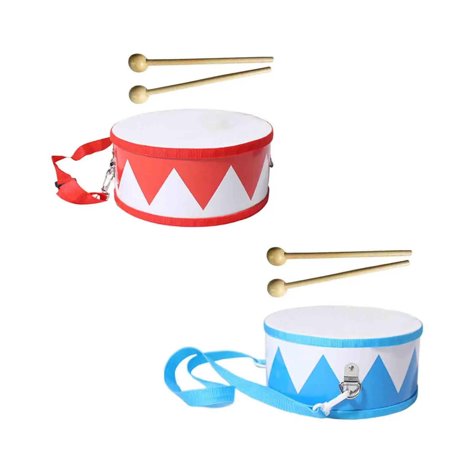 Double sided hand drum activities, percussion blocks for practicing