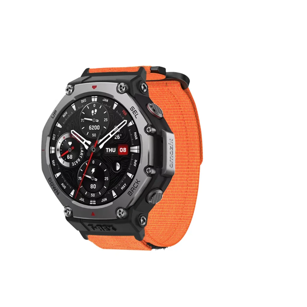 Huami Amazfit T-Rex 3 용 나일론 스트랩 시계 밴드, Amazfit Trex3 스마트워치 야외 루프 스포츠 팔찌, 도구 포함 손목 밴드