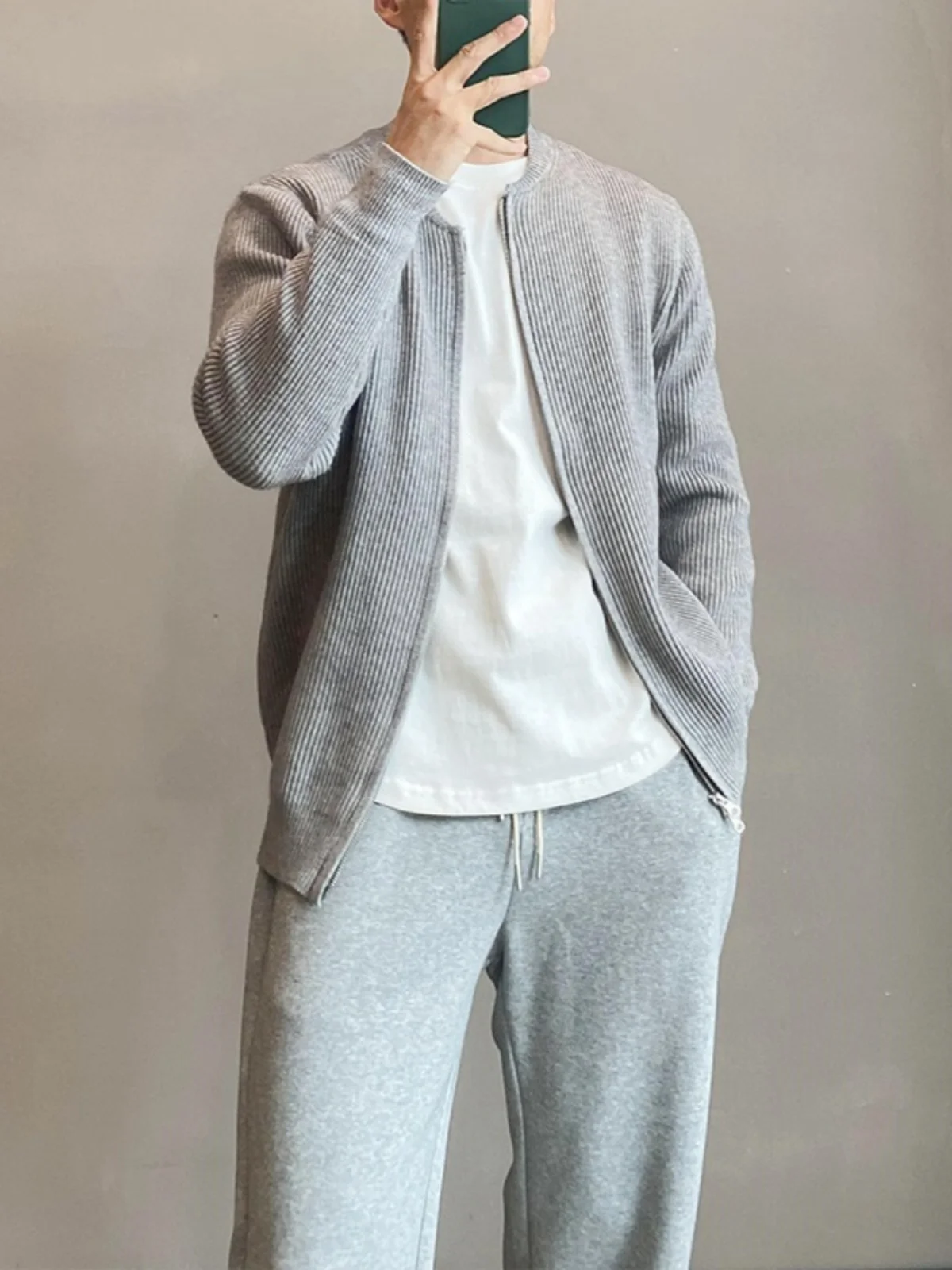 

Весенне-осенний мужской вязаный свитер Briti Sle Slim Fit, модный полосатый топ на молнии в полоску, молодежный топ Vitali Long Sve