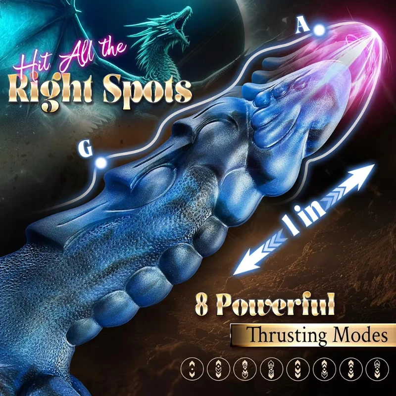 كبير الجة دسار الجنس لعب هزاز التحكم عن بعد 8 Thrusting الاهتزاز الوحش قضبان اصطناعية المهبل الشرج G بقعة مدلك للزوجين