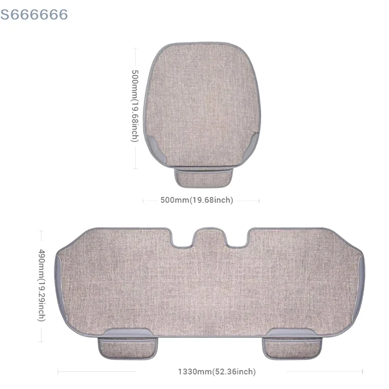 Car Breathable Flax Seat Cover Four Seasons Universal Front Seats Protector Cushion Auto Interior Chair Protect Covers Kit