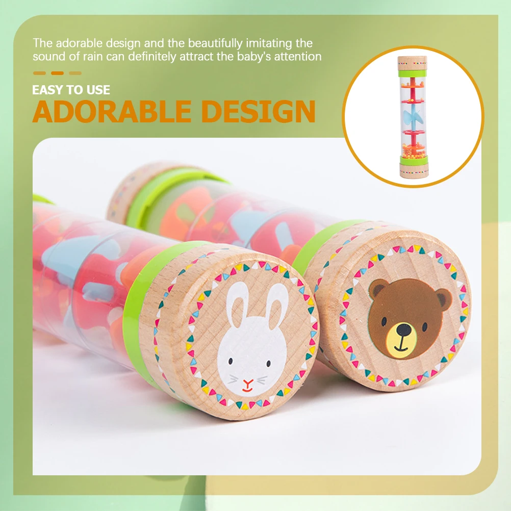 

Sensory Development Rainstick Toys For Toddlers Wooden Rain Sound Maker Baby Toy Educational Gifts Kids Musical Instruments