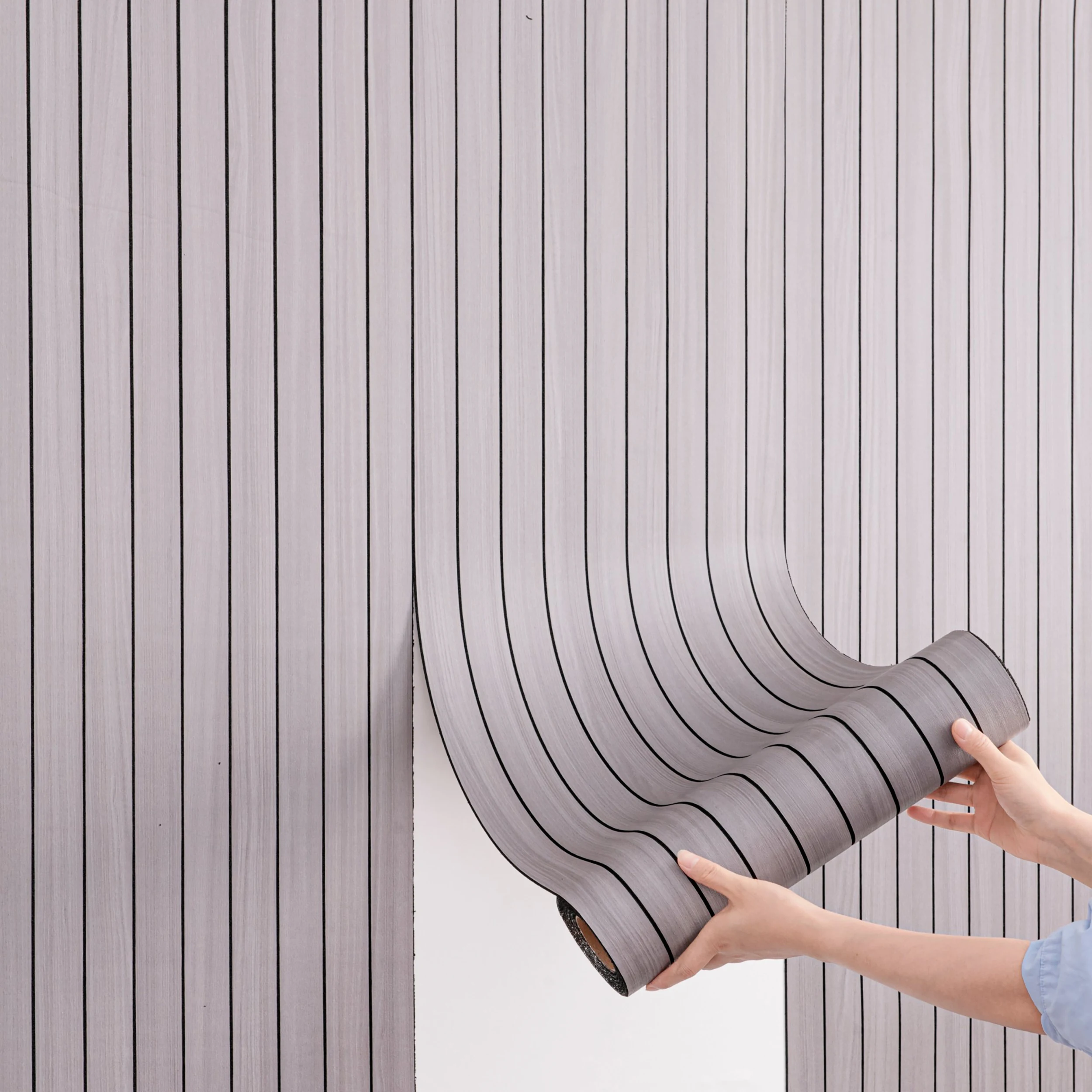 

Wood-grain self-adhesive waterproof wallpaper, peel-and-stick floor decals, removable, easy to install, home decor