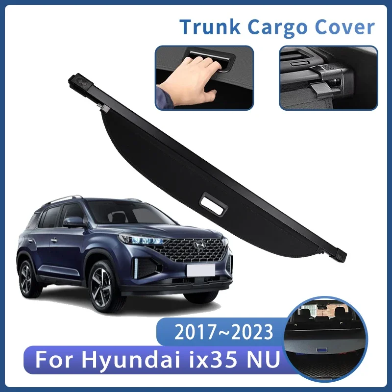 

Car Trunk Bracket For Hyundai ix35 NU 2017~2023 2018 2020 Rear Trunk Cargo Cover Retractable Curtain Auto Interior Accessories