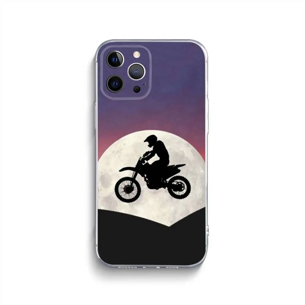 Etui na telefon Moto Cross Motorcycle Sports do iPhone 16,15,14,13,12,11,Pro,Max,Xs,Xr,X,7,8,Plus,Mini Silicone Clear Cover