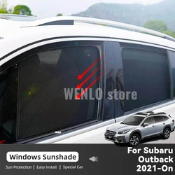 For Subaru Outback BT 2021 2022 2023 Magnetic Car Sunshade Shield Front Windshield Frame Curtain Rear Side Window Sun Shade