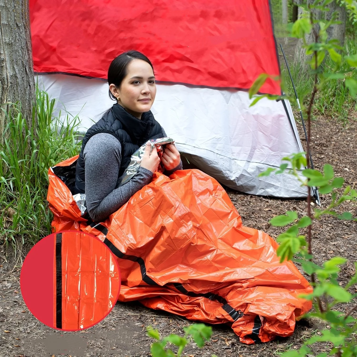 Emergency Rain Poncho Thermal Blanket Poncho Weather Proof Outdoor Survival Camping Gear Survival Gadgets