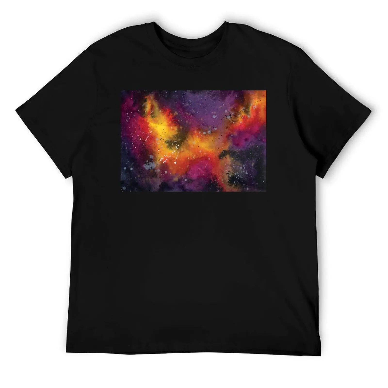 

Футболка Phoenix Rising Galaxy в акварельной футболке, мужские простые мужские футболки с рисунком, футболка