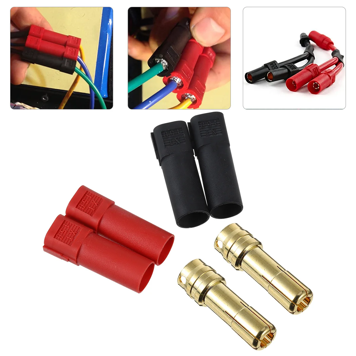 

16pcs Connector 6Mm Brass Male Female Banana Plug Adapter Terminal For High Current Chopper Aircraft Ship Motor Home Abs