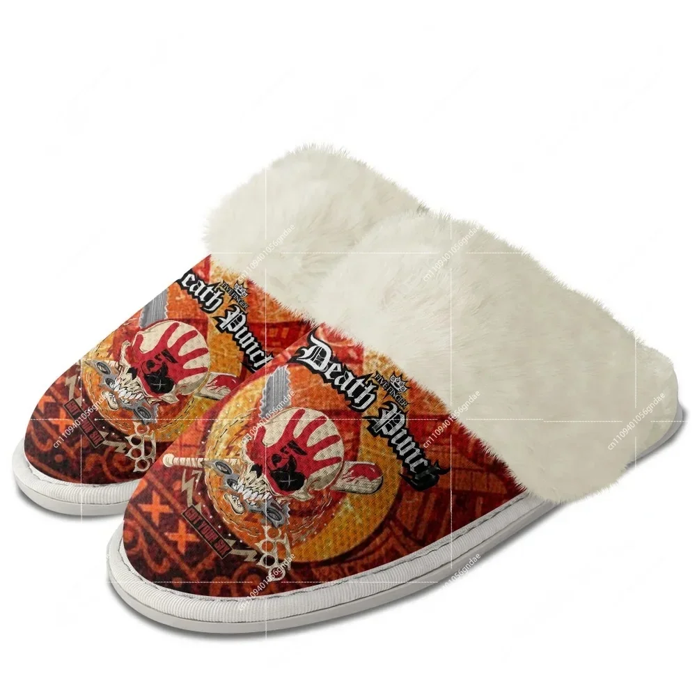 

Плюшевые тапочки Five Finger Death Punch: теплые, легкие, хлопковые, для дома, мужские и женские, с индивидуальным дизайном, термоизолирующие