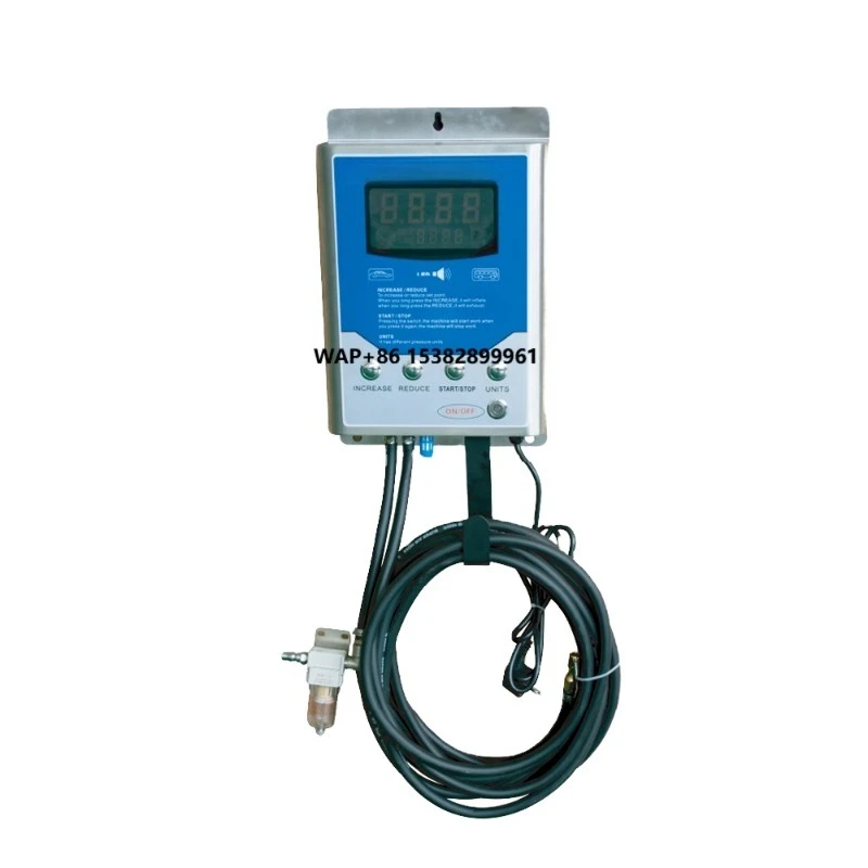 Fully Automatic Tire Inflator LCD Display OEM ODM Wall Hung Inflator Automotive Metal Tyre Tire Pressure