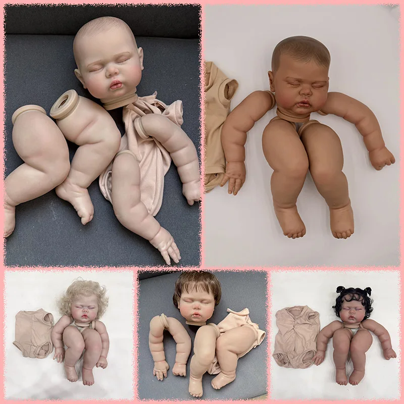

Already Painted Kit/Un painted Kit 24Inch Reborn Pickle Sleeping Doll Kit Soft Touch Fresh Color DIY Doll Parts with Cloth Body