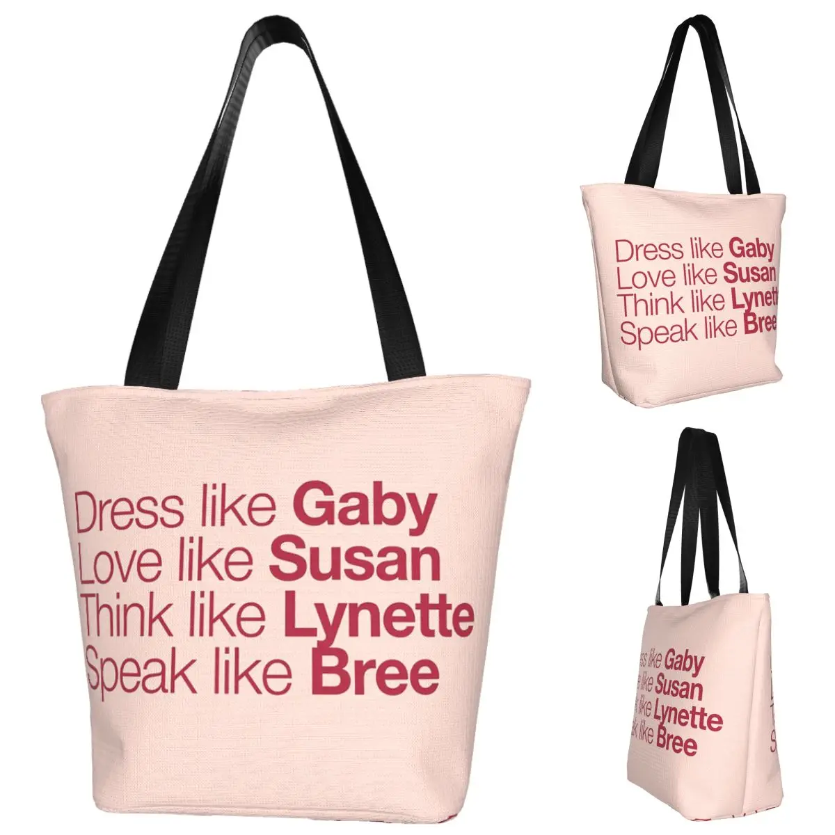 

Desperate Housewives ( Red Peach ) Shopping Tote Bag Canvas Large Capacity Shoulder Bags Shopper Grocery Handbag for Women