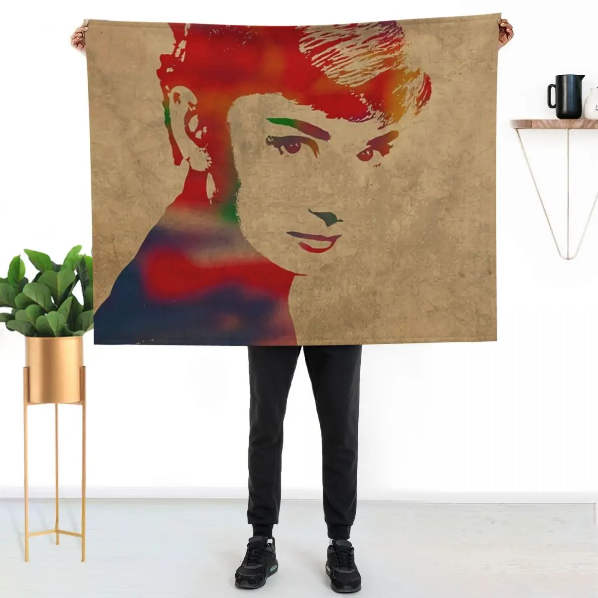 

Audrey-hepburn Throw Blanket Foldable Soft Warm Blanket for Outdoor Use