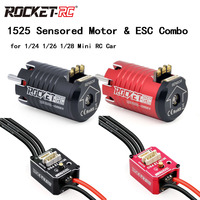 Rocket RC 1525 13.5T 17.5T 21.5T Motor MINI28 Pro Sensored Brushless ESC Speed Controller for Rc 1/24 1/28 GL Racing/Drift Car
