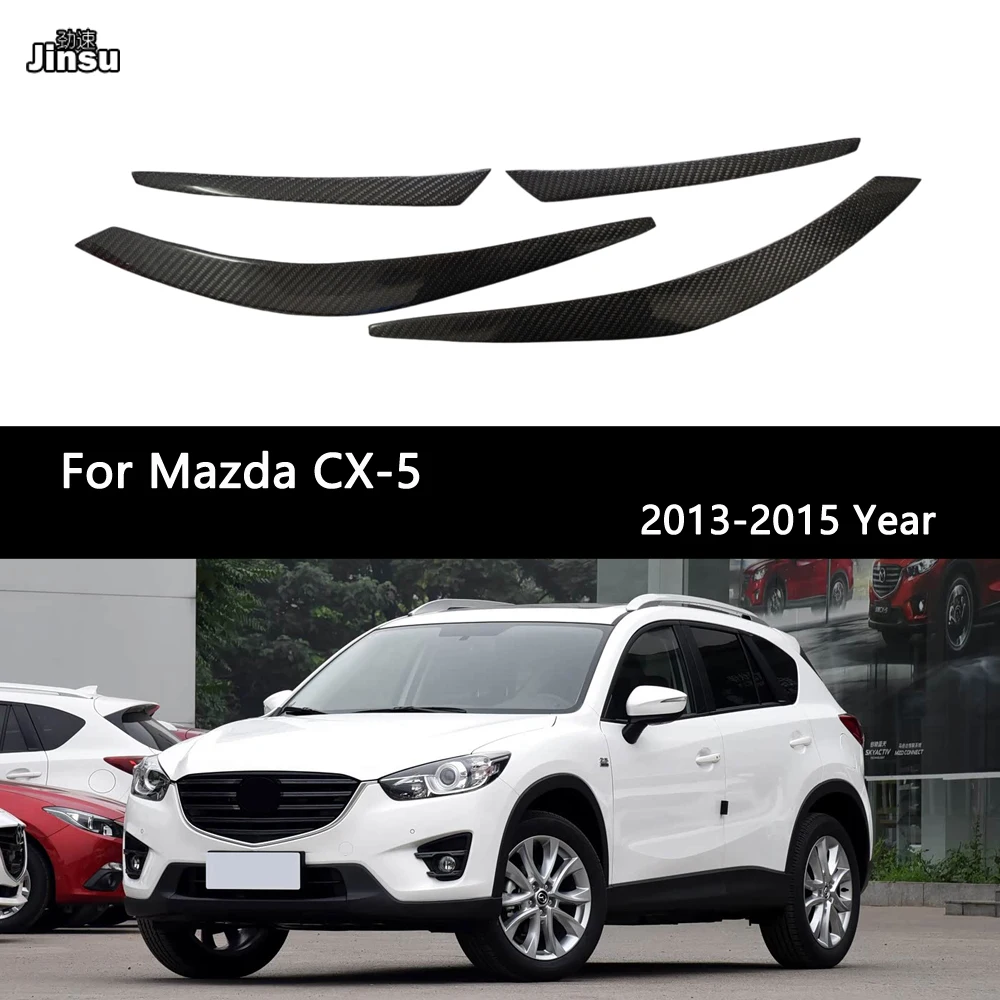 CX-5 Carbon Fiber Taillight Eyelid Eyebrows for Mazda CX5 SUV 2.0L 2.5L 2013-2015 CX5 Rear Light Decorative Sticker 4pcs