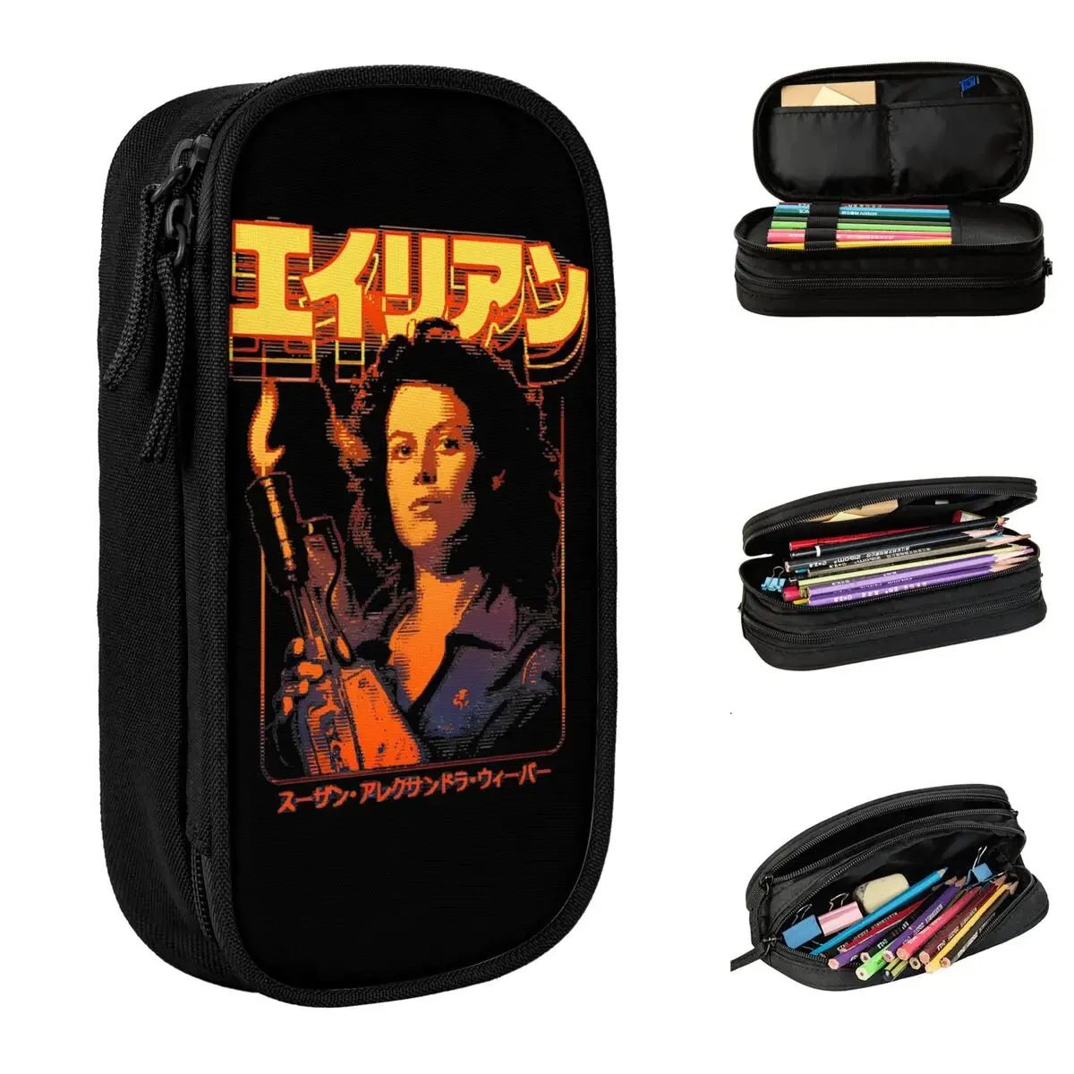 

Alien Ellen Ripley Face Hugger Pencil Case Fashion Pen Pencil Bags Student Large Storage School Supplies Zipper Pencil Box